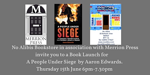 Aaron Edwards - A People Under Siege - Book Launch primary image