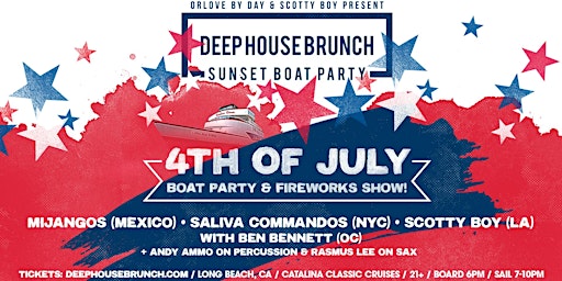 Deep House Brunch 4TH OF JULY Boat Party primary image