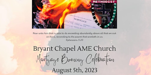 Bryant Chapel AME Church Mortgage Burning Celebration primary image