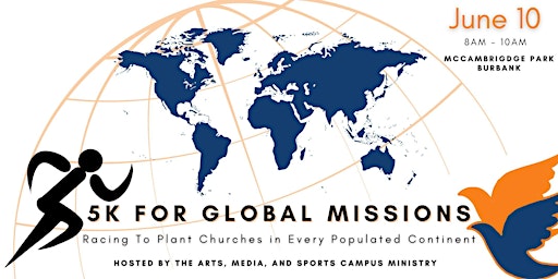 Imagen principal de 5K For Global Missions: Racing To Plant Churches, Every Populated Continent