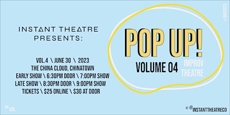 Pop Up Vol4: Improv Theatre (Early Show)