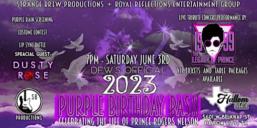 2023 DFW PURPLE BIRTHDAY BASH: Purple Rain Movie S primary image