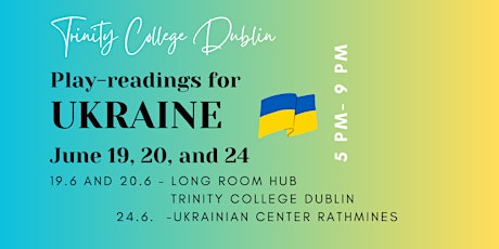 Ukrainian Play Readings at Trinity College Dublin