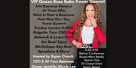 VIP Queen Boss Babe Business Owner Power Summit! Reignite Your CEO Power!