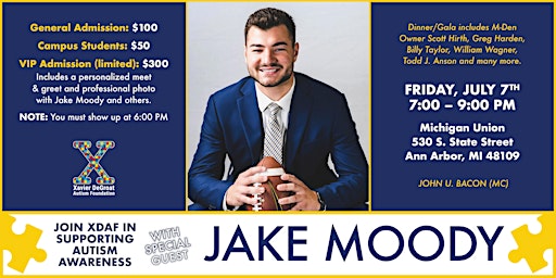 Autism Awareness with Jake Moody primary image