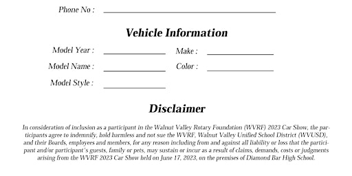 Walnut Valley Rotary Club Car Show primary image