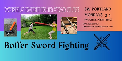 Boffer Sword Play for 10-14 year olds primary image
