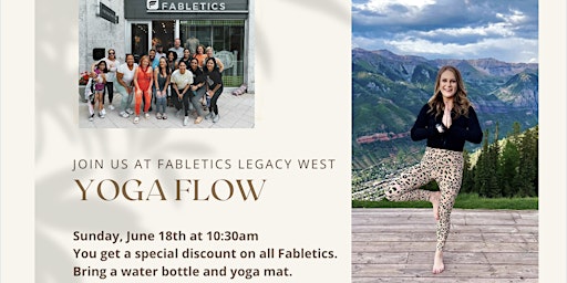 FREE Yoga Group Class at Fabletics Legacy West with Amanda Shapiro primary image