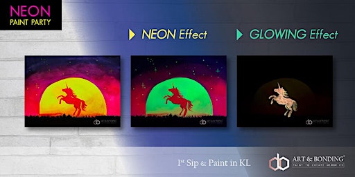 Sip & Paint Night : NEON Paint Party - Glowing Unicorn primary image