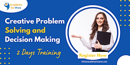 Image principale de Creative Problem Solving and Decision Making 2 Days Training in Auckland
