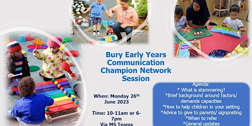 Bury Early Years Communication Champion Network Session primary image