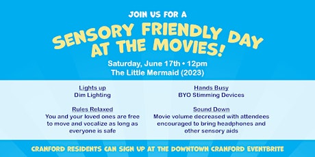 Sensory Friendly Movie Day at the Cranford Theater