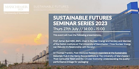 Sustainable Futures Seminar Series - July 2023