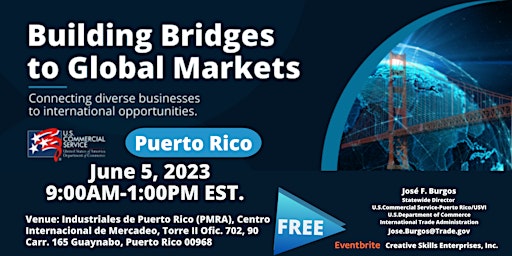 Imagen principal de Free Building Bridges to Global Markets - San Juan, PR