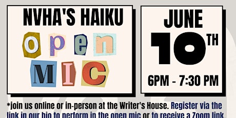 Nick Virgilio Haiku Association's Haiku Open Mic