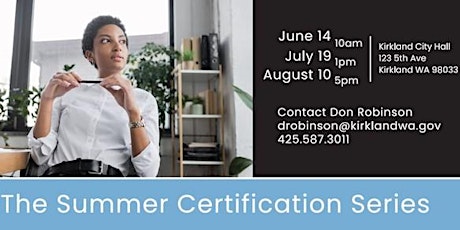 City of Kirkland & OWMBE Summer Certification Series - June 14