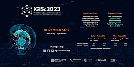 3rd International Conference on Geospatial Information Sciences (iGISc2023)