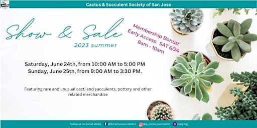 Summer Succulent & Cacti Show & Sale