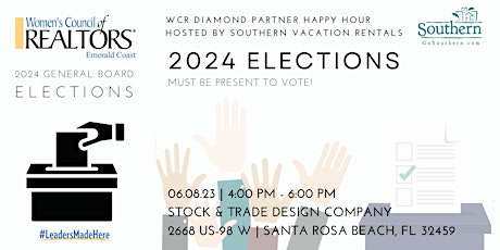 WCR 2024 ELECTIONS & Diamond Partner Happy Hour