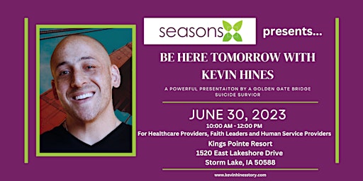 Be Here Tomorrow with Kevin Hines primary image