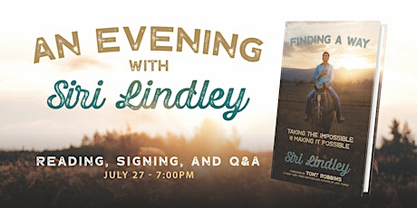 Siri Lindley reads & signs FINDING A WAY at B&N The Grove