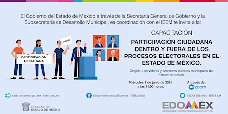 Participación ciudadana dentro y fuera de los procesos electorales. IEEM.