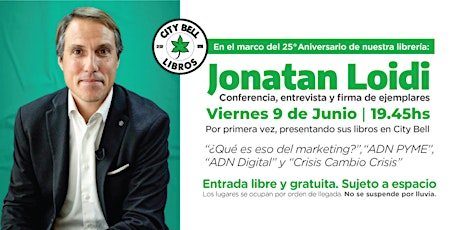 Imagem principal do evento Jonatan Loidi en City Bell Libros