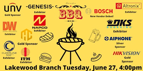 Image principale de Tristate Low Voltage Supply (Lakewood) BBQ Event, June 27, 2023