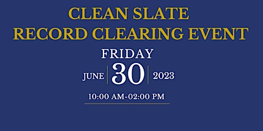 Clean Slate Record Clearing Event