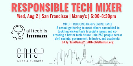 Responsible Tech Mixer: San Francisco + Reducing Harms Online panel