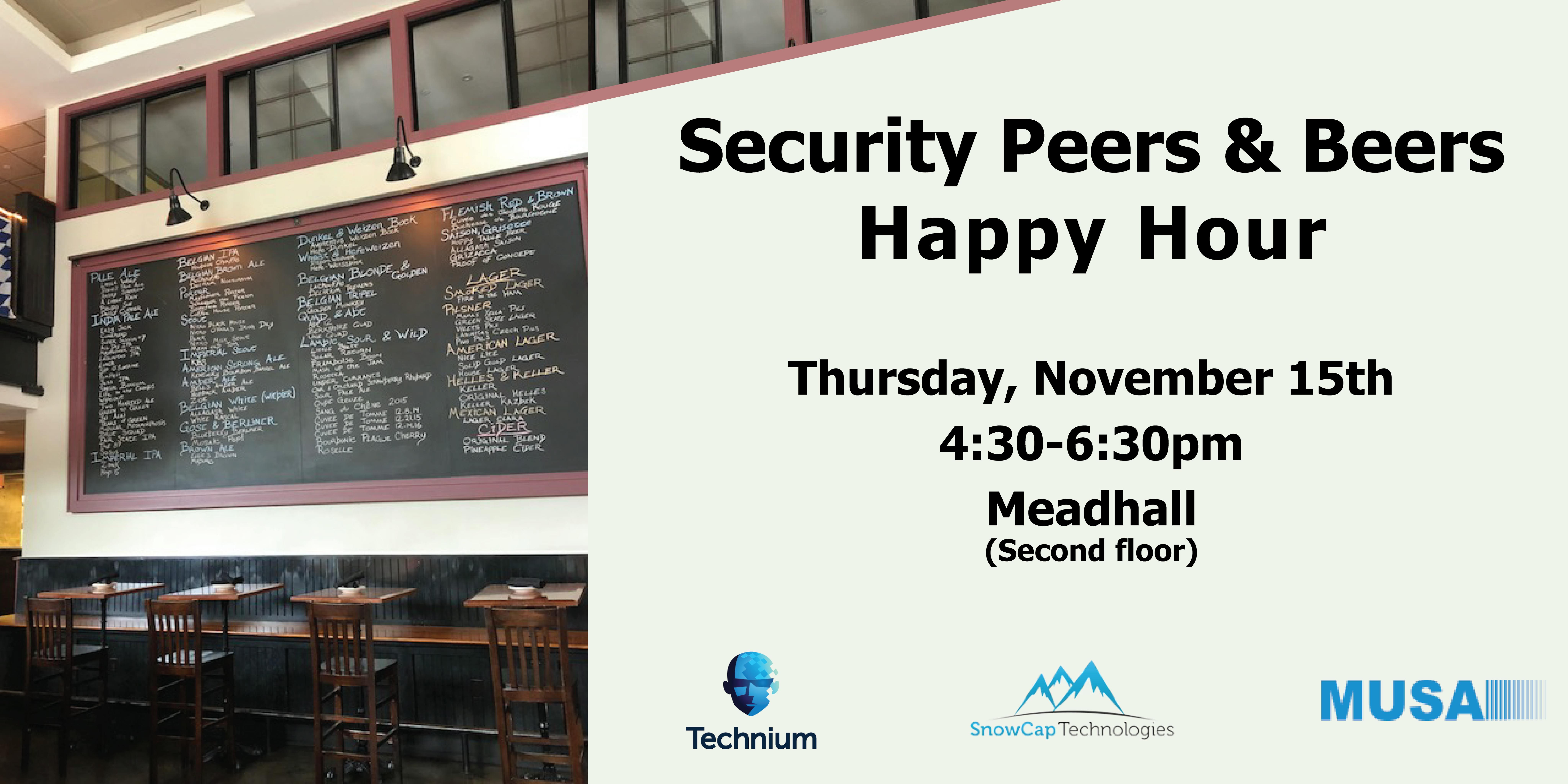 Security Peers & Beers Happy Hour 