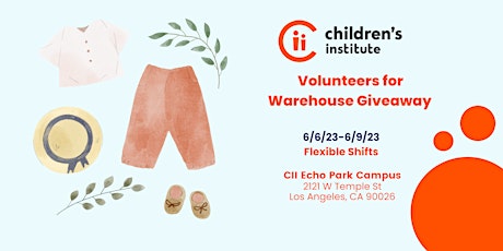 Volunteer for Warehouse Giveaway