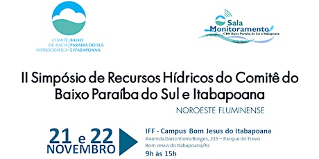 Imagem principal do evento II Simpósio de Recursos Hídricos do Comitê do Baixo Paraíba do Sul e Itabapoana