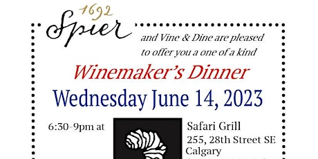 One-off Winemaker Dinner with Spier Wine Farm!