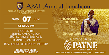 AME Annual Luncheon at the Hampton Ministers' Conference