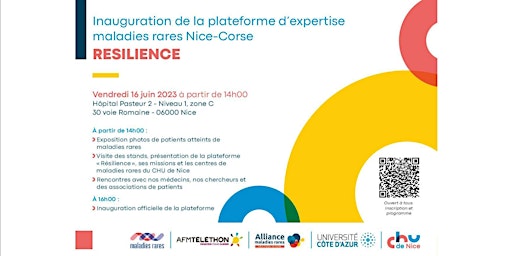 Inauguration Plateforme d'Expertise Maladies Rares Nice Corse : RESILIENCE