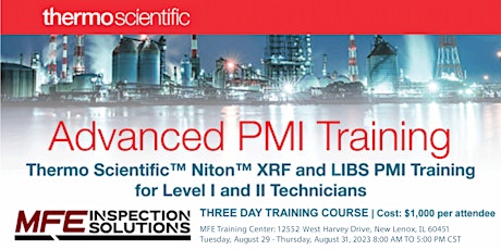 Chicago Advanced PMI Training - ThermoScientific + MFE Inspection Solutions