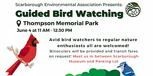 Guided Bird Watching - Thompson Memorial Park