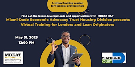 MDEAT Virtual Training for Lenders and Loan Originators