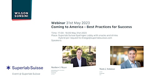 Coming to America Webinar - Best Practices for Success
