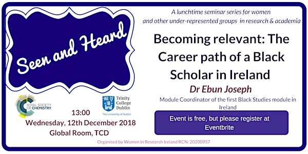 Becoming relevant: The Career path of a Black Scholar in Ireland