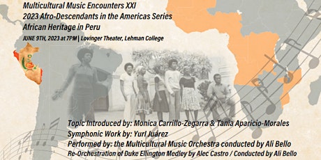 XXI Multicultural Music Encounters: Afro-Peruvian Culture and Heritage