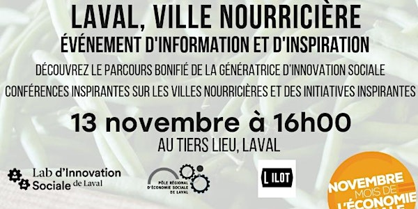 Laval, ville nourricière: Événement d'inspiration et d'information