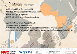 XXI Multicultural Music Encounters: Afro-Argentine Culture and Heritage