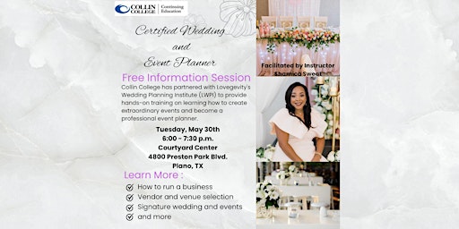 Free Information Session: Certified Wedding & Event Planner primary image