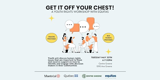 Get it off your chest! A youth rights workshop with Equitas primary image