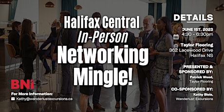 BNI Halifax Central - In Person Networking Mingle!