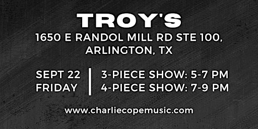 Charlie Cope & The Other Guys Live @ Troy's primary image