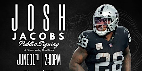 Josh Jacobs Public Signing at Silicon Valley Card Show