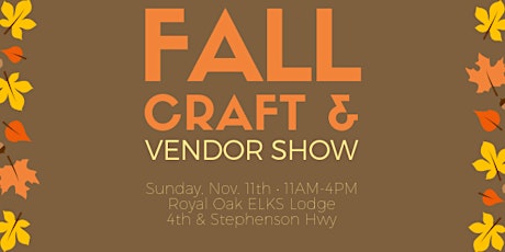 Fall Craft & Vendor Event primary image